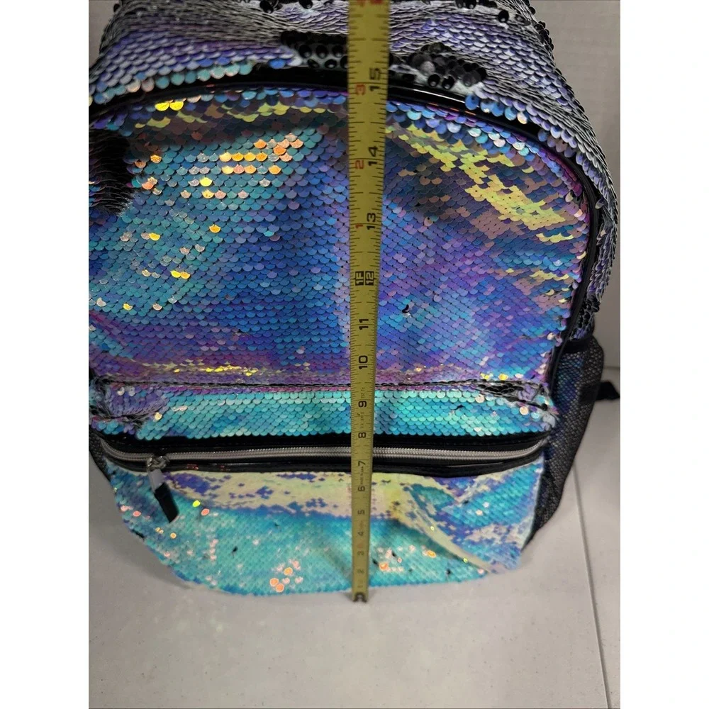 Children's Place Brand Sequined Mermaid Purple Blue Book bag Bagpack